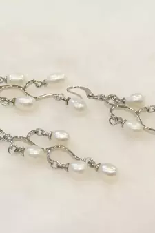 White pearl pendants