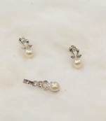 White pearl pendants
