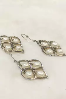 White pearl pendants