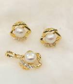 White pearl pendants