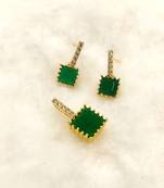 Green diamond pendants