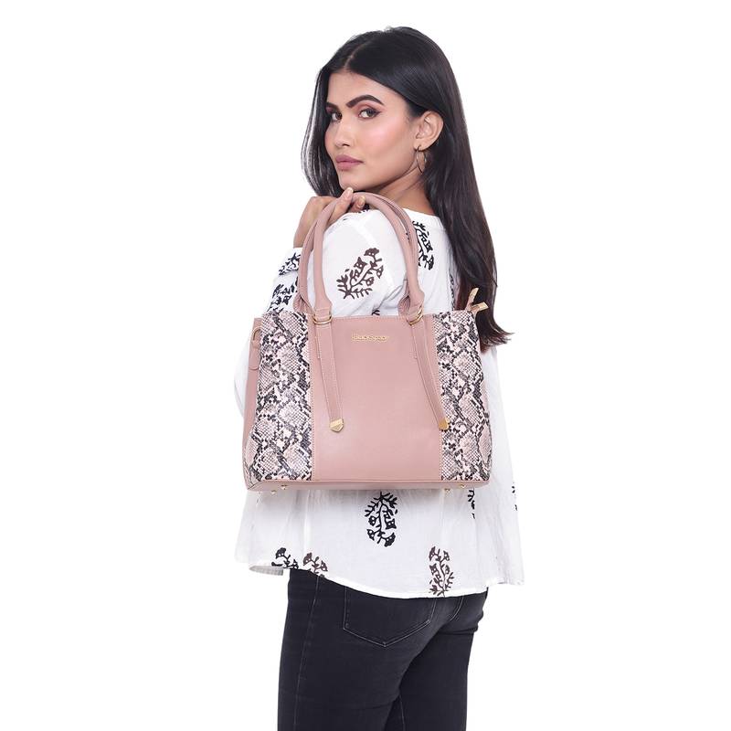 Pink Animal Texture Solid Handheld Bag