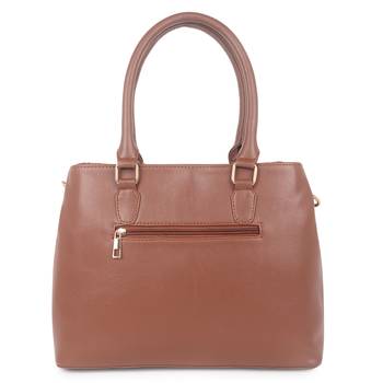 Tan Brown Animal Texture Solid Handheld Bag 3