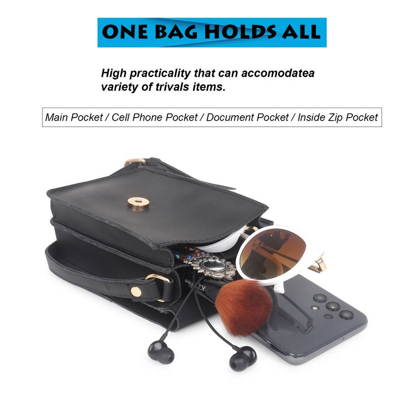 Black Women Mobile Crossbody Sling Bag