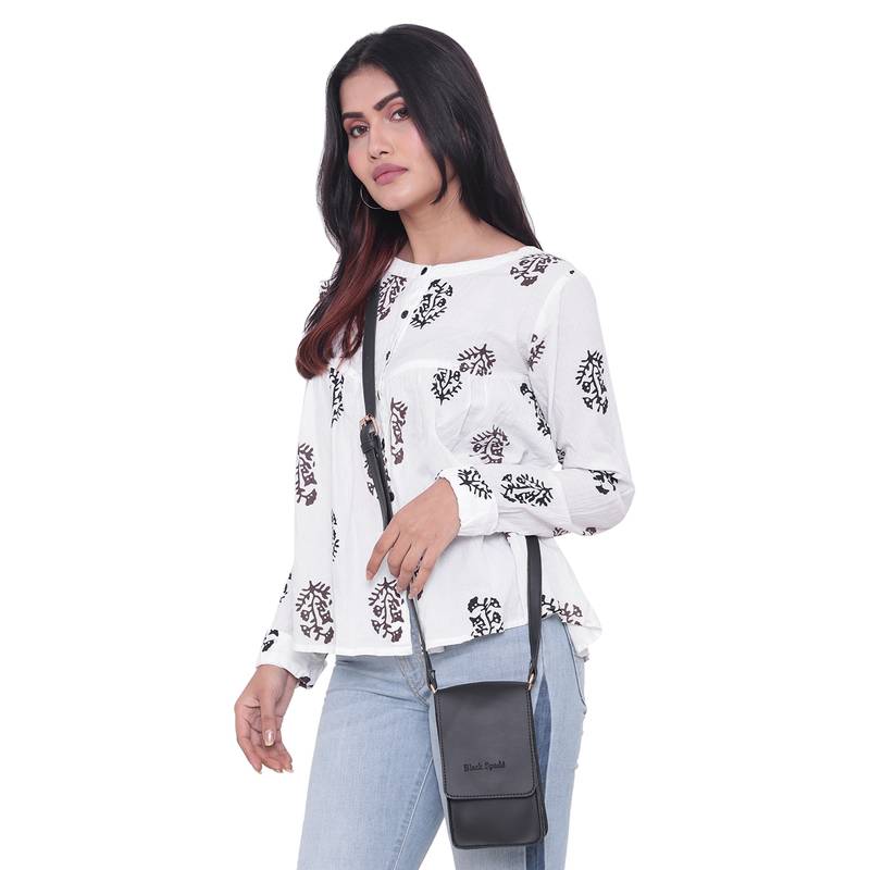 Black Women Mobile Crossbody Sling Bag