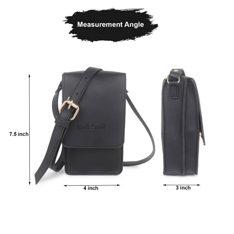 Black Women Mobile Crossbody Sling Bag