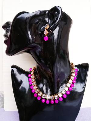 kundan Pink necklaces 2