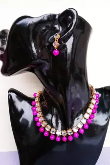 kundan Pink necklaces