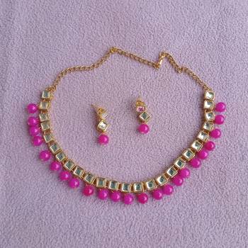 kundan Pink necklaces 3
