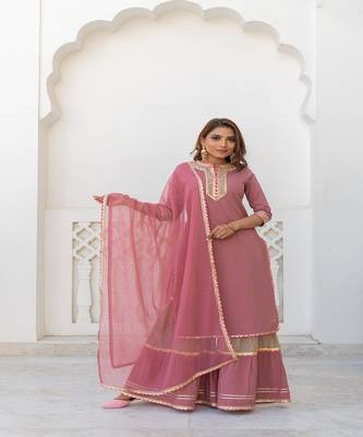 Powder Pink Sharara Set 3