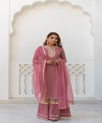 Powder Pink Sharara Set 1
