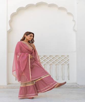 Powder Pink Sharara Set 5
