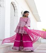 Pink Sharara Set