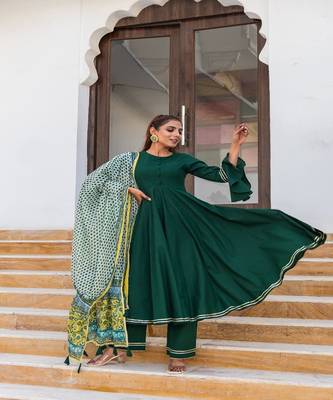Bottle Green Suit Set 1