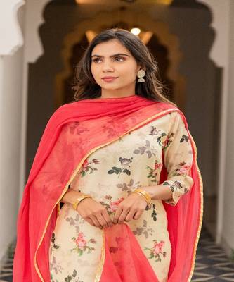 Yellow Chanderi Kurta Set 2
