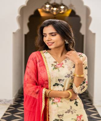 Yellow Chanderi Kurta Set 3