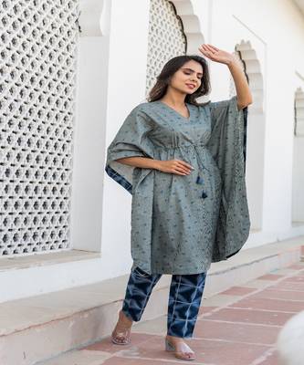 Grey Kaftan Set 4