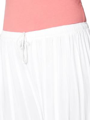 Seva Chikan Hand Embroidered White Cotton Palazzo 3