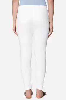 Hand Embroidered White Cotton Lucknawi Chikankari  Pant
