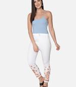 Hand Embroidered White Cotton Lucknawi Chikankari Trouser