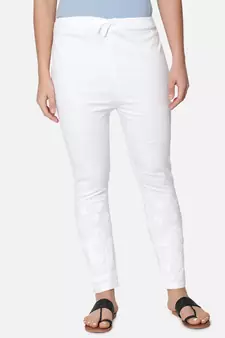 Hand Embroidered White Cotton Lucknowi Chikankari Trouser
