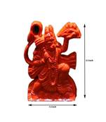 Plastic Orange Lord Hanuman Idol/Statue Wall Sticker for Doors, Walls & Car Dashboard (2.5 Inch)