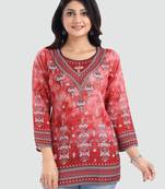 Multicolor printed crepe kurtas-and-kurtis