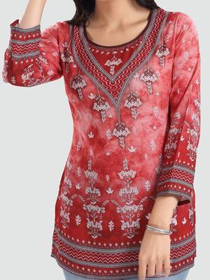 Multicolor printed crepe kurtas-and-kurtis 4