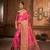 Pink woven banarasi saree with blouse