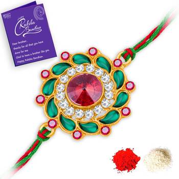 Rakhi& Roli Chawal with  Greeting Card 2