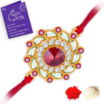 Rakhi& Roli Chawal with  Greeting Card 2