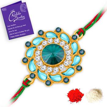 Rakhi& Roli Chawal with  Greeting Card 2