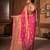 Pink woven banarasi saree with blouse