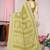 Mehendi printed cotton saree with blouse