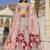 Baby Pink Sequins, Multi Thread Embroidered with and Patch Diamond work Net Bridal Lehenga Choli