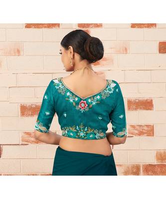 Glorious Heavy Embroidered Banglori Silk Un Stitched Blouse 2