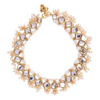 Gold pearl anklets 4