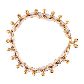 Gold pearl anklets 4
