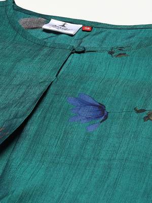 Green printed cotton party-tops 5