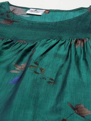 Green printed cotton party-tops 5