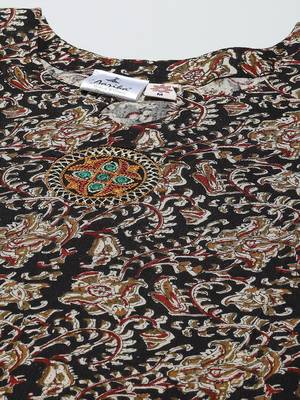 Black printed cotton party-tops 5