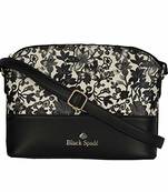 Black Floral Print Sling Bag
