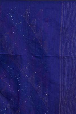 Pink hand woven blended cotton saree with blouse 5