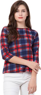 Casual Butterfly Sleeves Self Design Women Multicolor Top 2