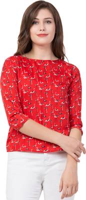Casual Butterfly Sleeves Self Design Women Multicolor Top 1