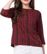 Casual Butterfly Sleeves Self Design Women Multicolor Top