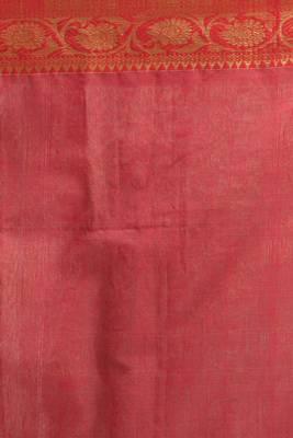Aqua blue hand woven art silk saree with blouse 5