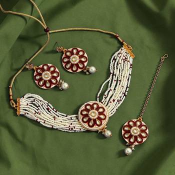 Maroon necklace-sets 1