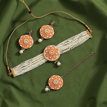 Orange necklace-sets 1