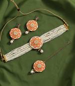 Orange necklace-sets
